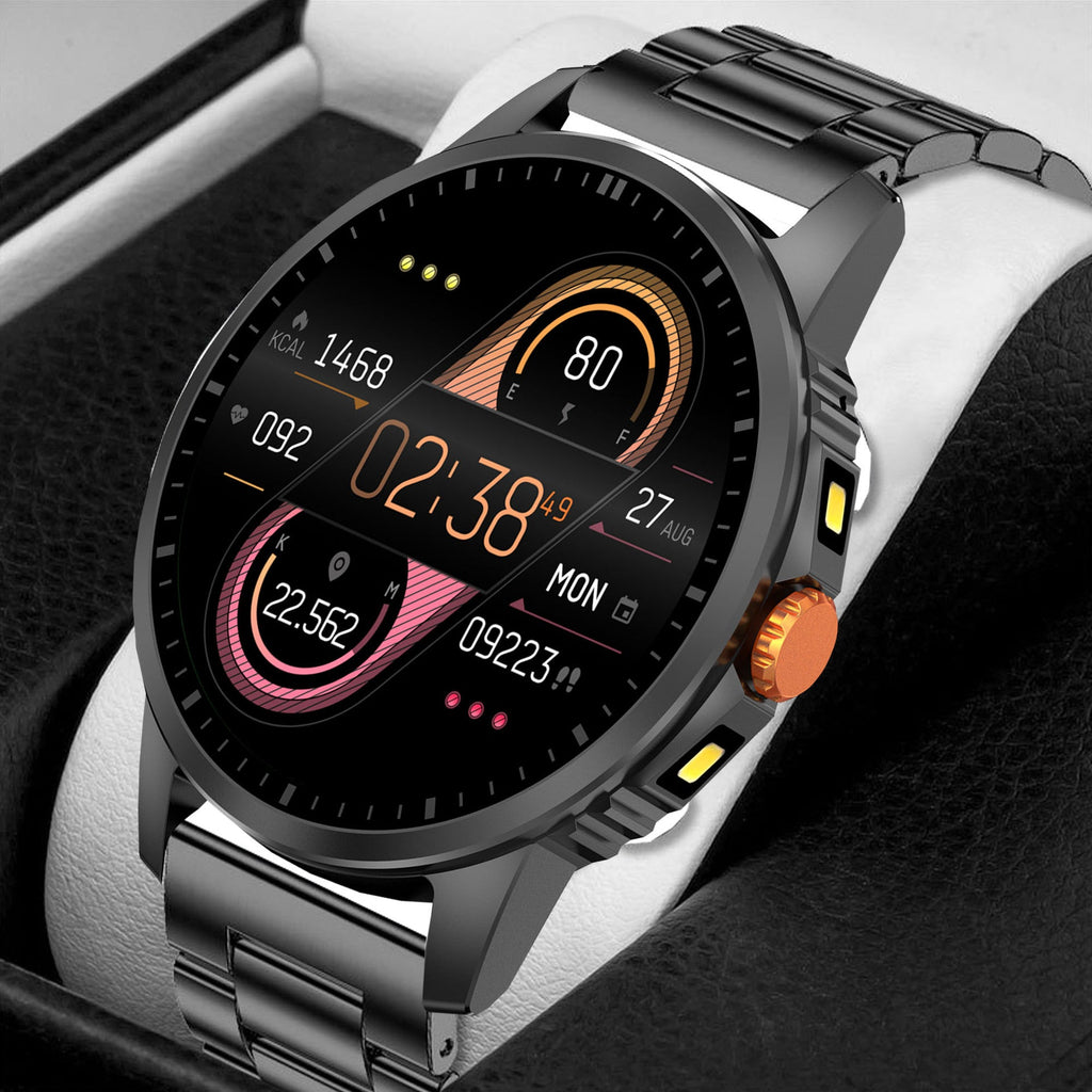 V5 Round-screen Smartwatch With Dual Flashlight And Bluetooth