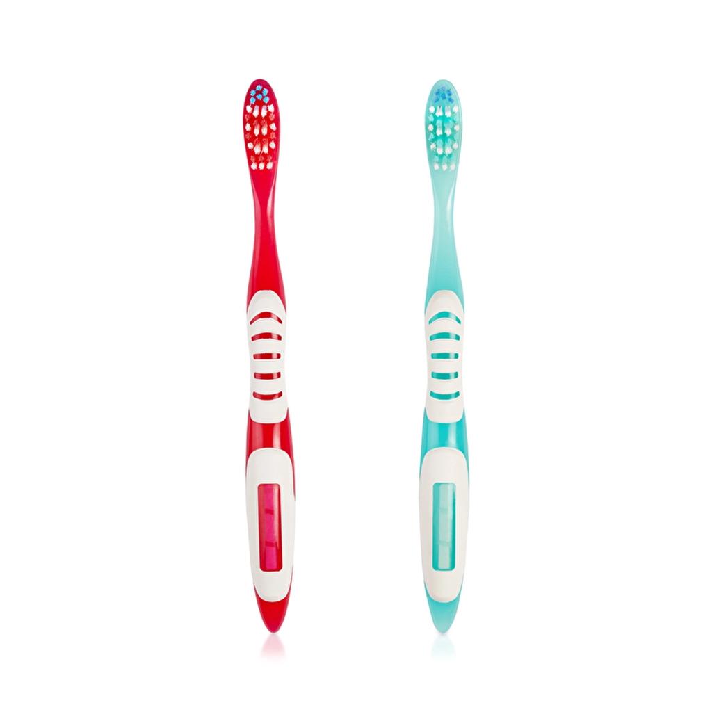 Benri Dent White Toothbrush Set for Brighter Smiles 2 Pack