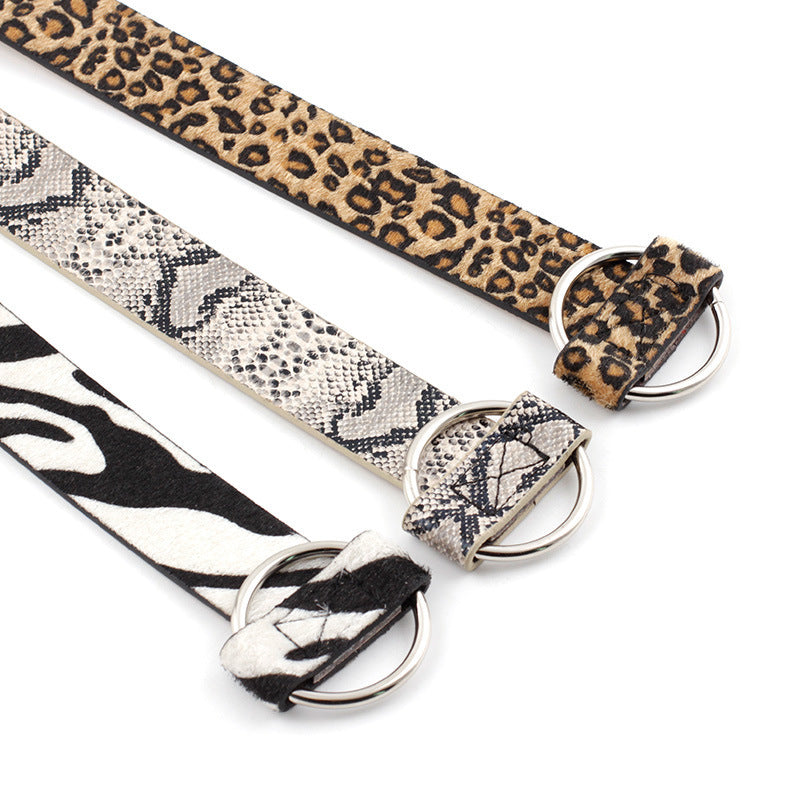 Women's Needle Free Round Buckle Belt