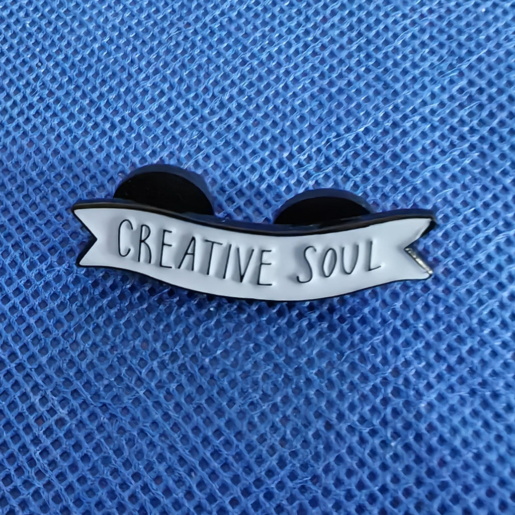 Creative Soul Cartoon Golden M Badge Brooch
