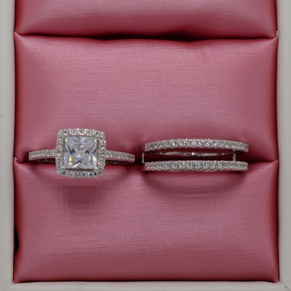 Women's Fashion Versatile Simple Zircon Ring