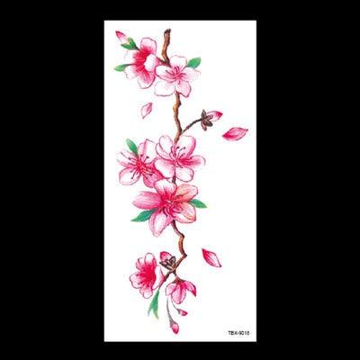 1 Pcs Elegant Temporary Tattoos Stickers Rose Flowers Arm Shoulder Tattoo Waterproof Big Luxury Flower For Womens