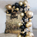 101pcs Gold Black Balloons Garland Arch Kit For Graduations Party Wedding Birthday Christmas Party Decoration For Birthday Wedding and Aniversaly