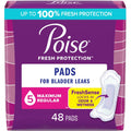 Poise® Fresh Protection® Maximum Absorbency Regular Pad, Size 5, 48-Pack