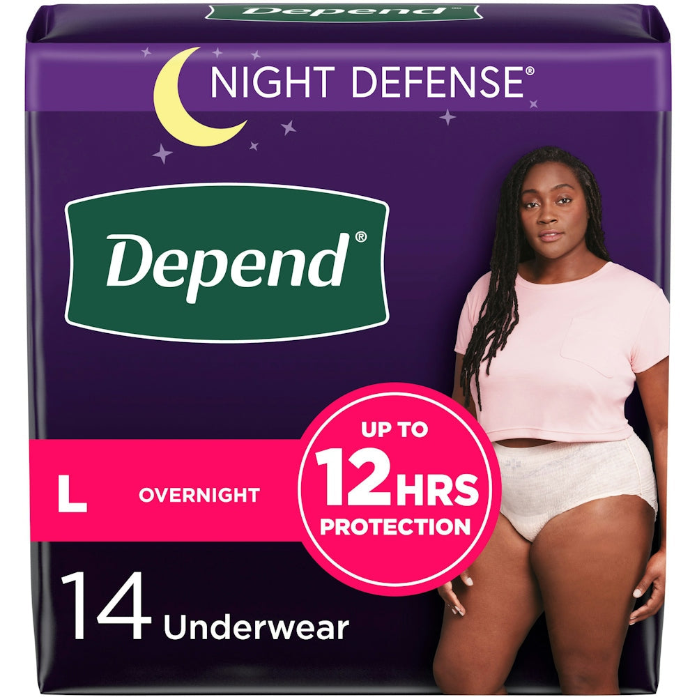 Depend® Night Defense® Women's Underwear, 14-Pack