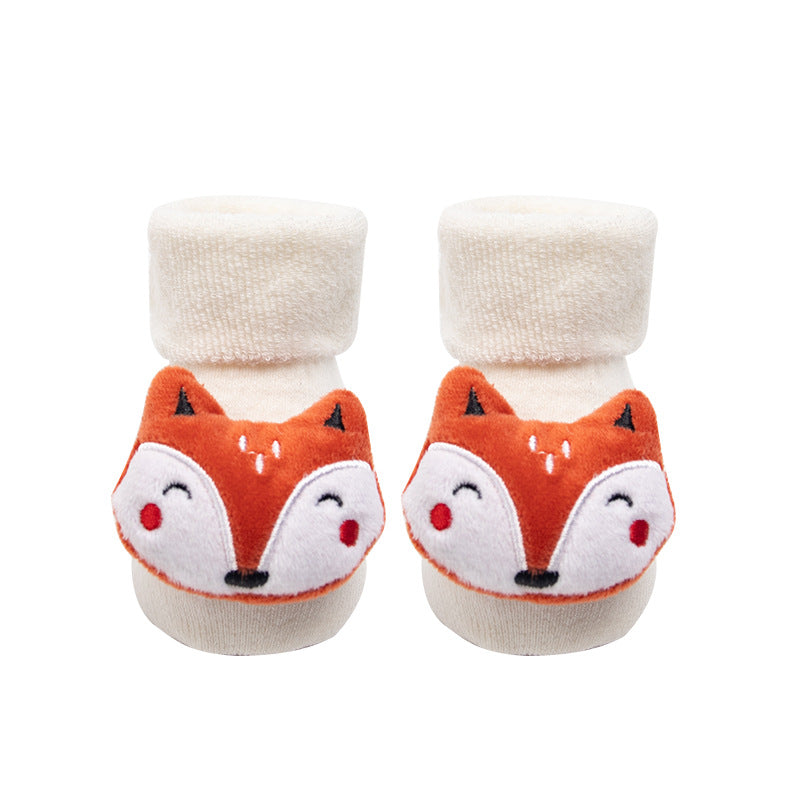 Baby Socks Christmas Anti Slip Short Socks for Baby Newborn Winter Warm Infant Cartoon Girls Boys