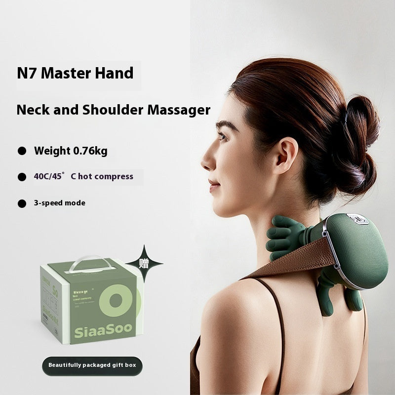 Electric Neck And Shoulder Muscle Massager Wireless Shoulder And Back Kneading Massage Shawl Neck Masajeador Relax Pain Relief