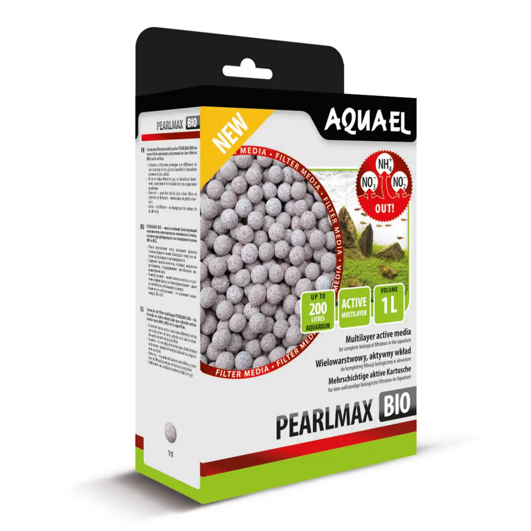 Aquael Pearlmax Bio Filter Media 1 L - Porous Glass Biological Filter Material