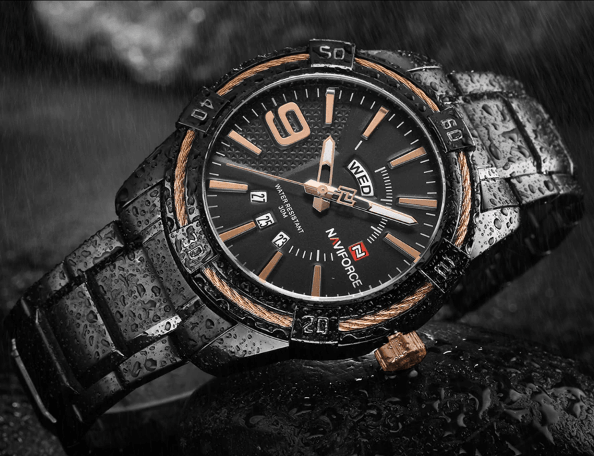Men's  Luxury Stainless steal Waterproof Watch With Day And Date Display Unique Design Perfect Gift In Modern Metal Men  Wrist Watch Design