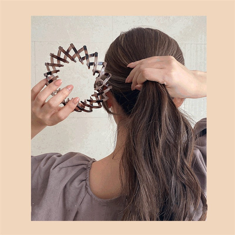 Korean Retro Geometric Elastic Hair Loop