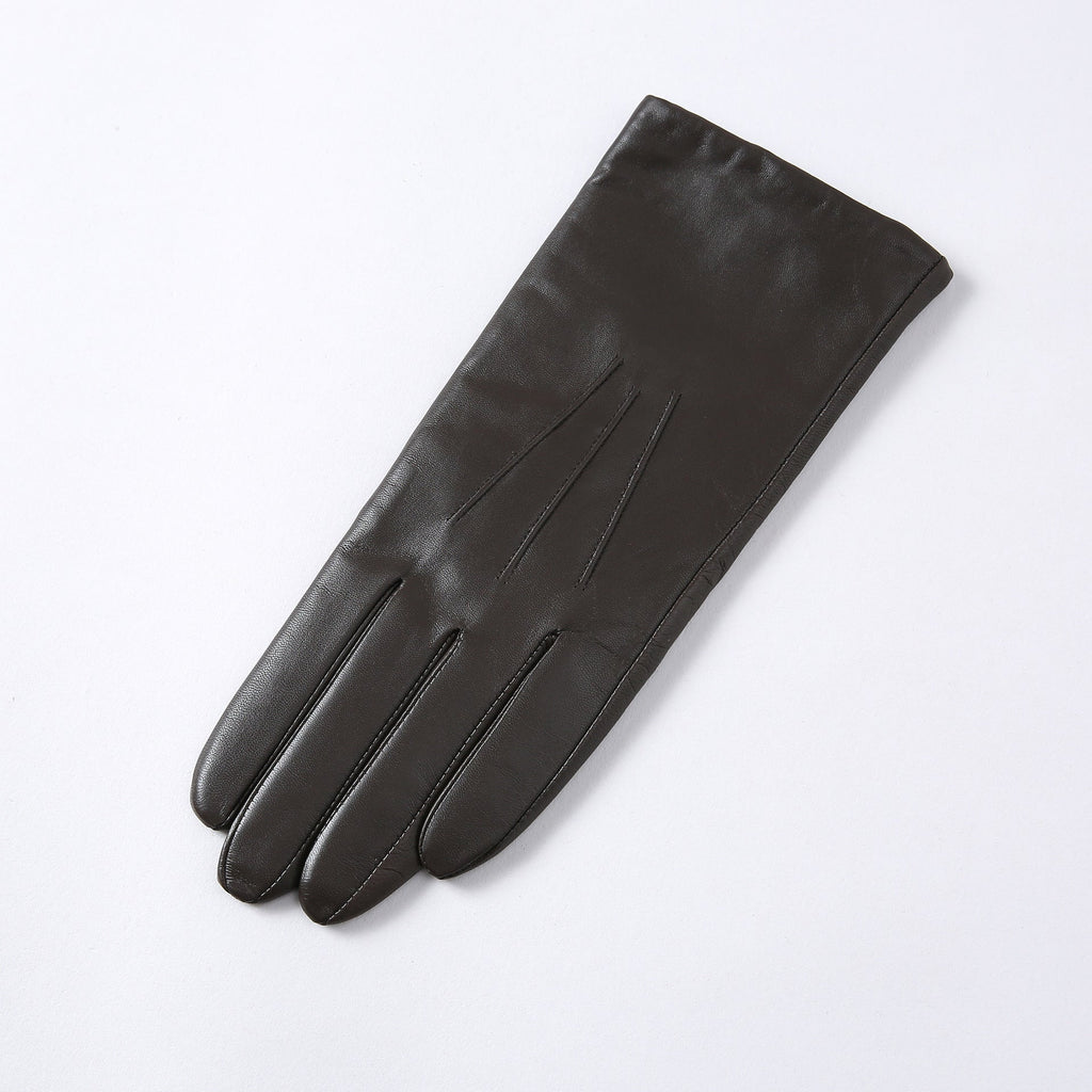 Wool-Lined Goat Leather Driving Gloves