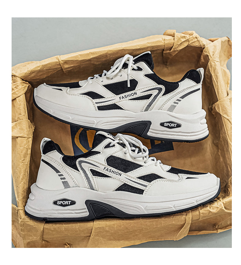 Men's Sports Shoes, New 2026 Summer Breathable Mesh Running Shoes, Platform Dad Sneakers For Male Students