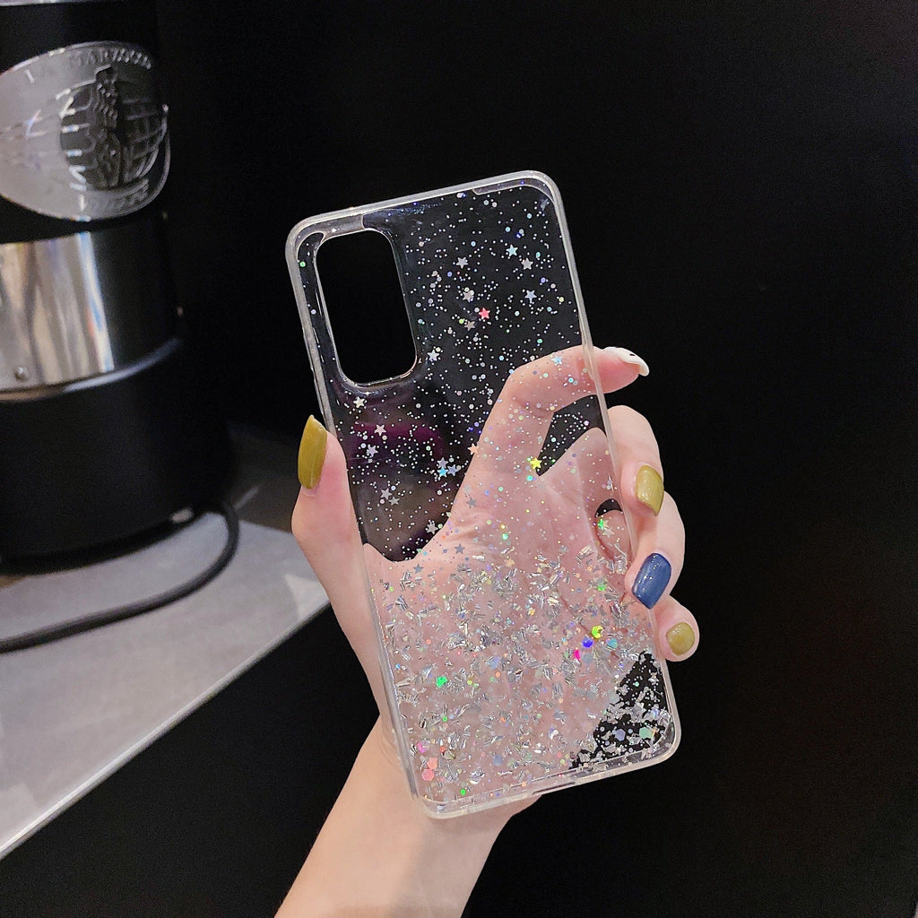 Starry Sky Silver Foil Epoxy Phone Case