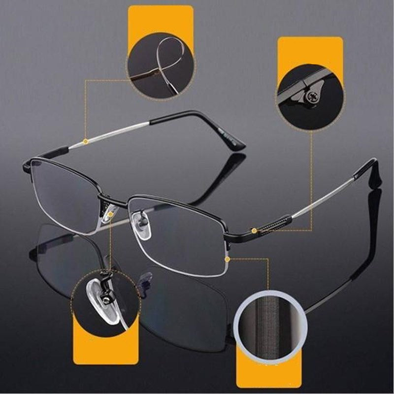 Anti-blue Light Distance And Near Dual-use Reading Glasses Male