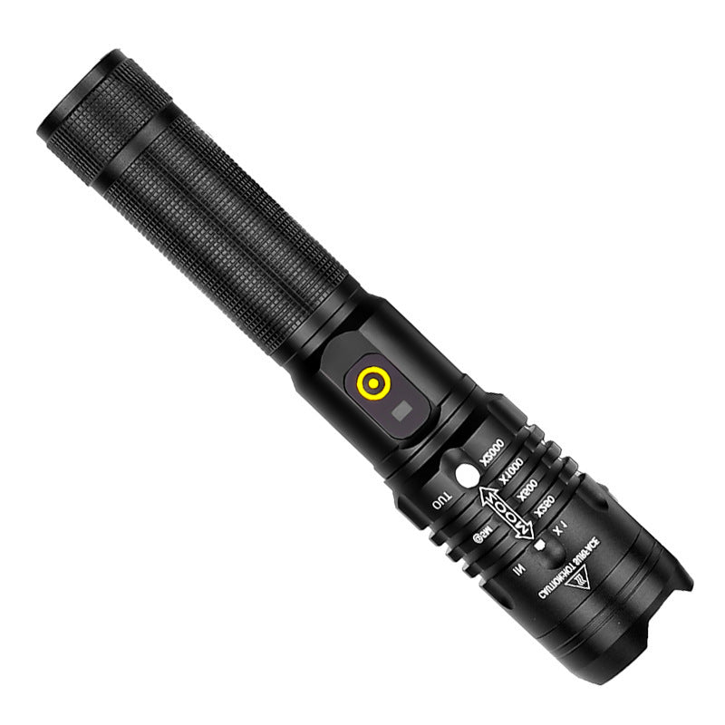 Super Bright Flashlight Zoomable USB Rechargeable Electric Torch