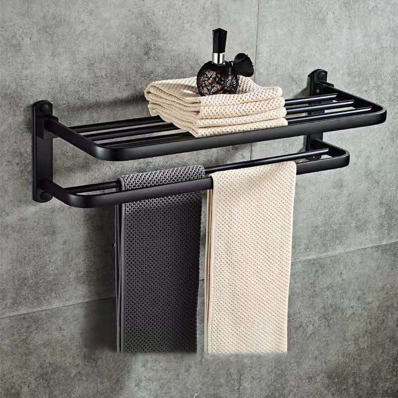 Perforated Space Aluminum Folding Bathroom Shelf