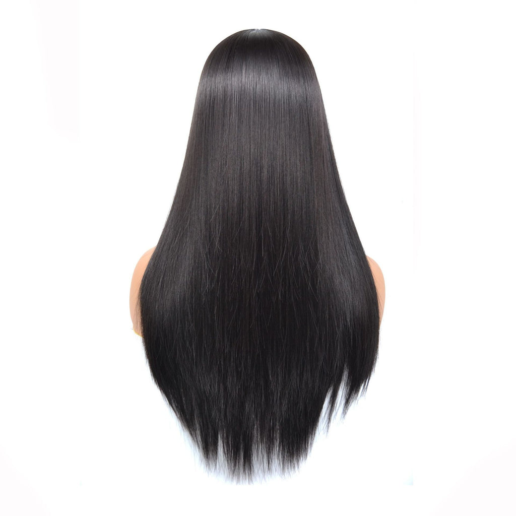 Highlight 1B/27 Straight Front Lace Wig Real Hair