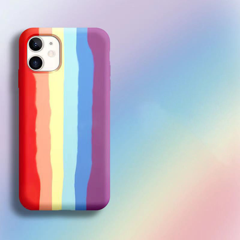Compatible Apple Phone Case 11 Rainbow Liquid Shel