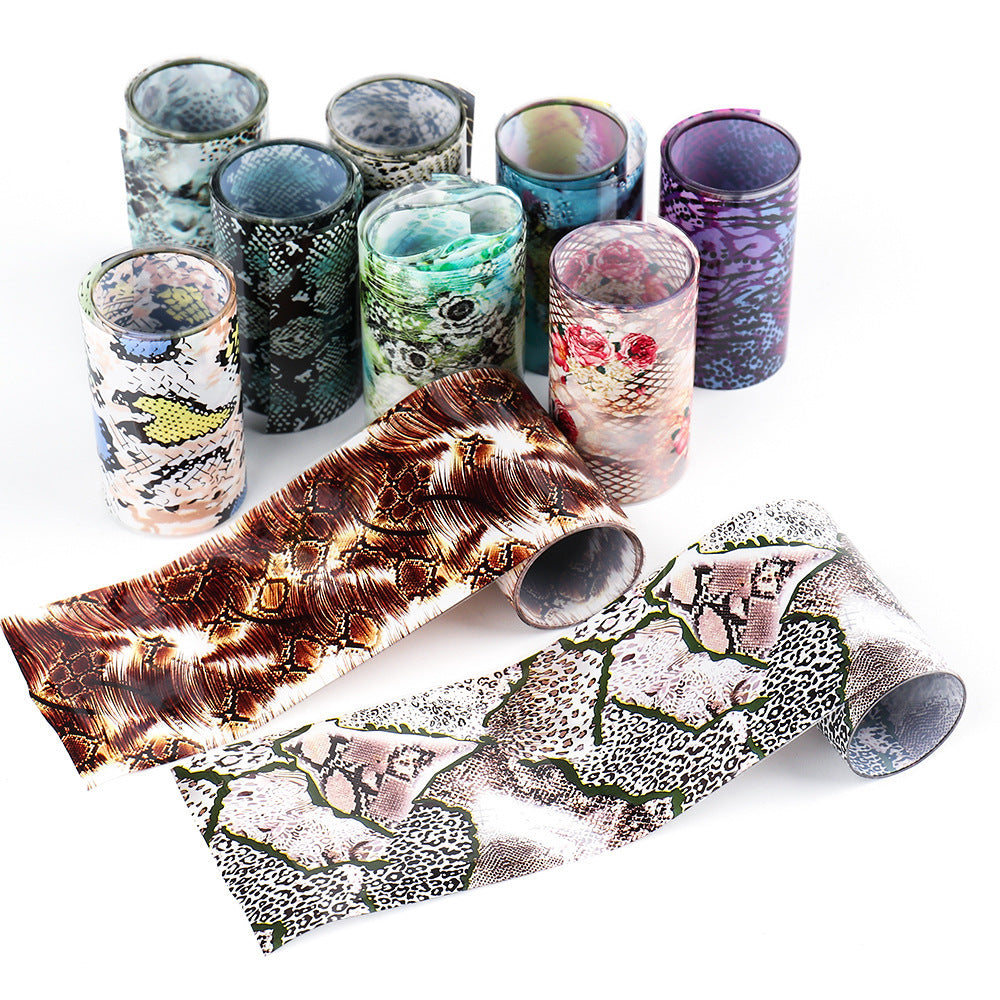 Nail Art Sticker Snake Skin Animal Grain Star