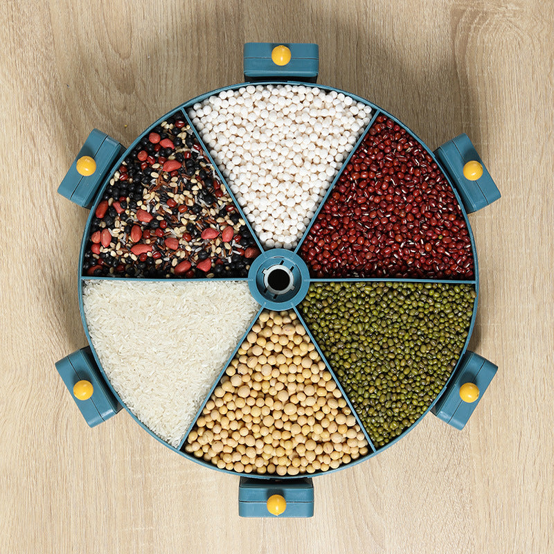 Wall-Mounted Rotating Grain Dispenser for Kitchen