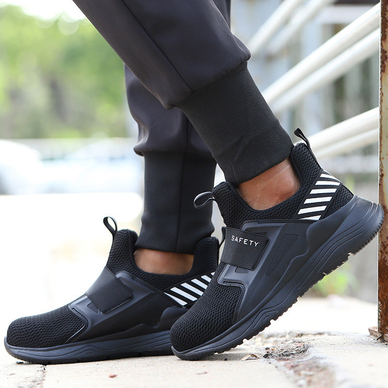 Cross-border Labor Insurance Shoes Steel Toe Cap Summer Breathable, Deodorant, Light, Smash-resistant And Stab-resistant Casual Shoes
