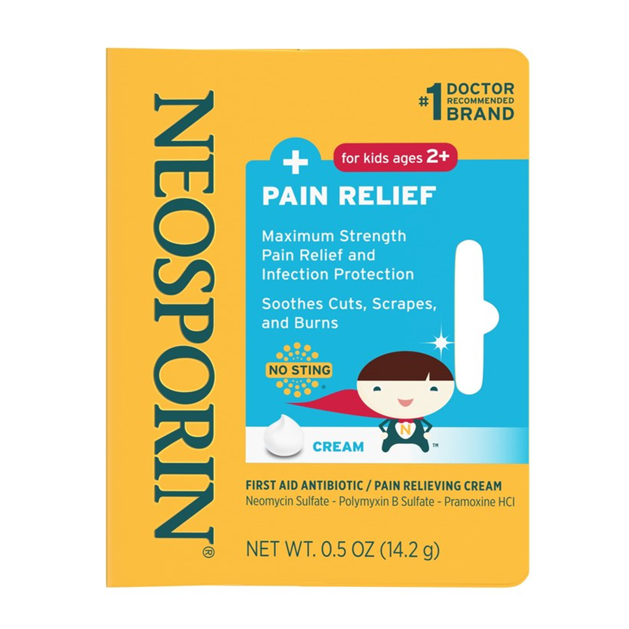 Neosporin First Aid Antibiotic + Pain Relief Cream For Kids, .5 Oz