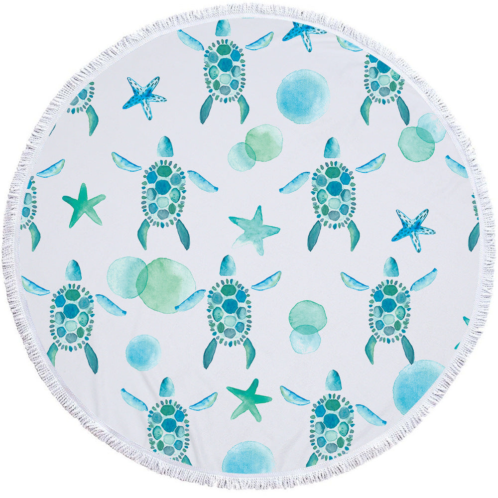 Microfiber round beach towel yoga mat