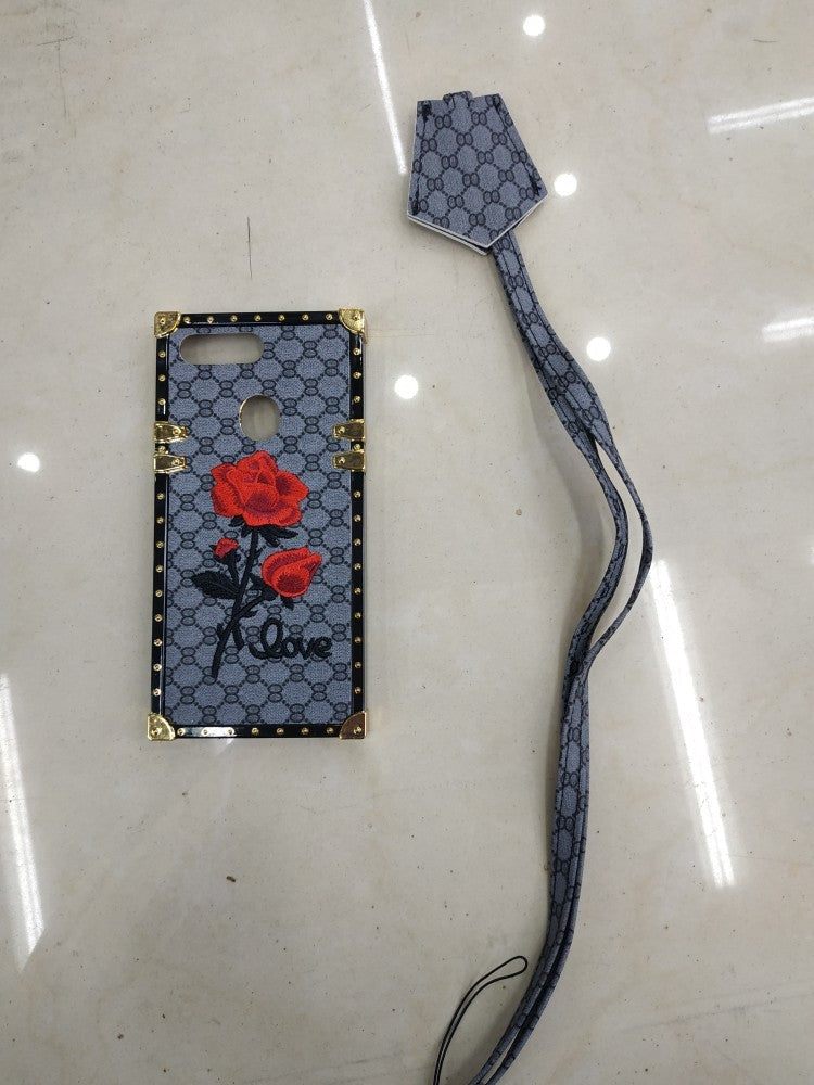 Apple 3D Rose Embroidered iPhone Case