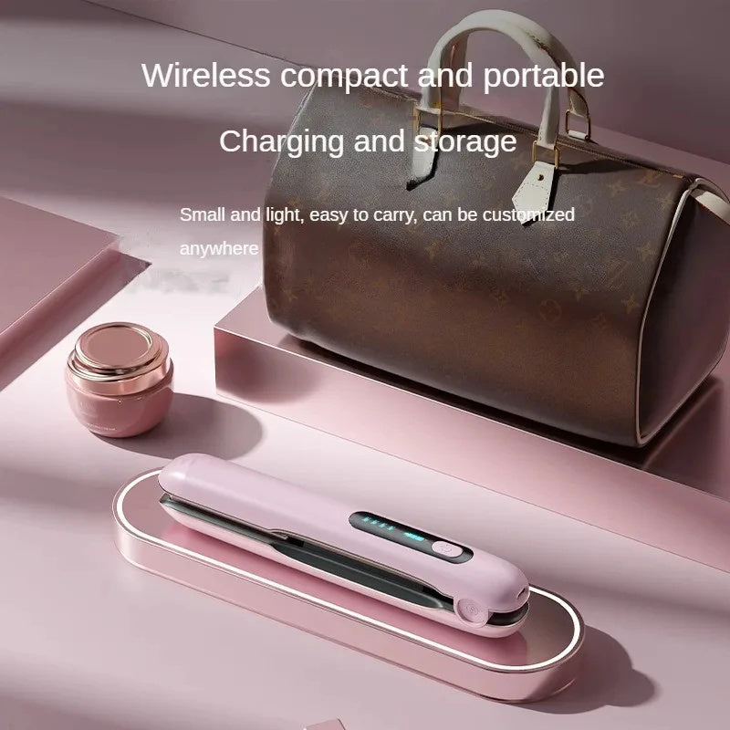 Portable Wireless 2-in-1 Hair Straightener & Curler