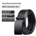 Mens Smooth Leather Belt With Automatic Buckle 1 Piece