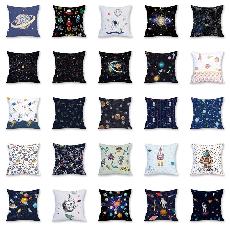 2021 New Space Home Pillow Universe Sun Planet Pillows Decorative Throw Pillow Cover Universe Outer Space Planets Star Pillow Case Pillow Cushion Covers Decorative Pillow Spaceship Cover