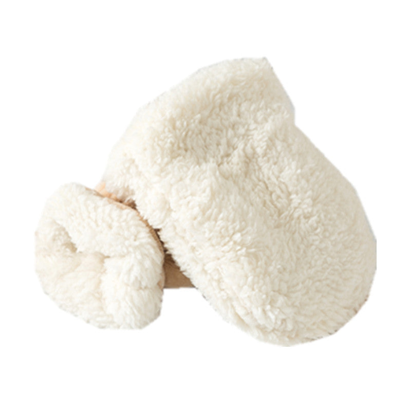 Children's Warm Neck Hanging Finger Protective Glove