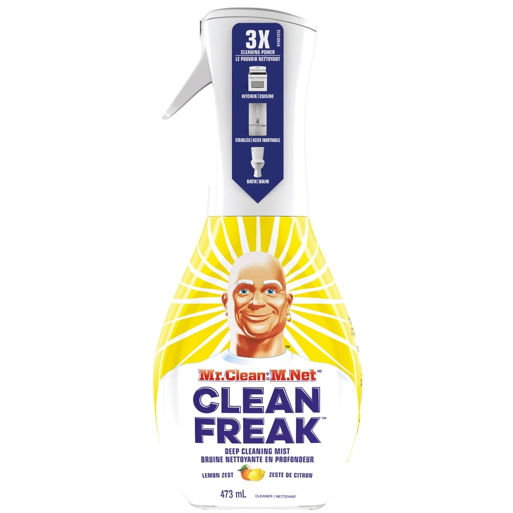 Mr. Clean Freak Deep Cleaning Mist Multi-Surface Spray, Lemon Zest Scent Starter Kit - 16 Fl Oz/1ct