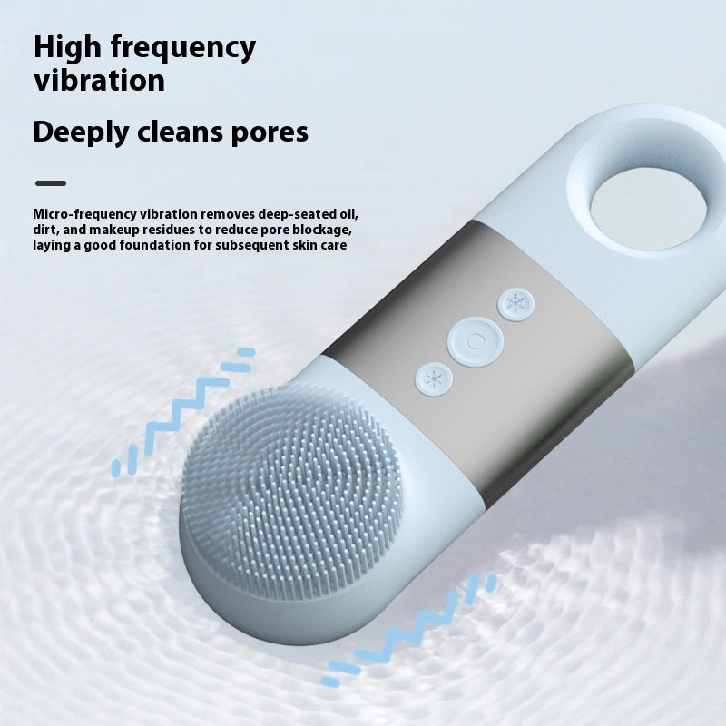 Silicone Ultrasonic Household Portable Charging Facial Cleaner Pore Cleaner