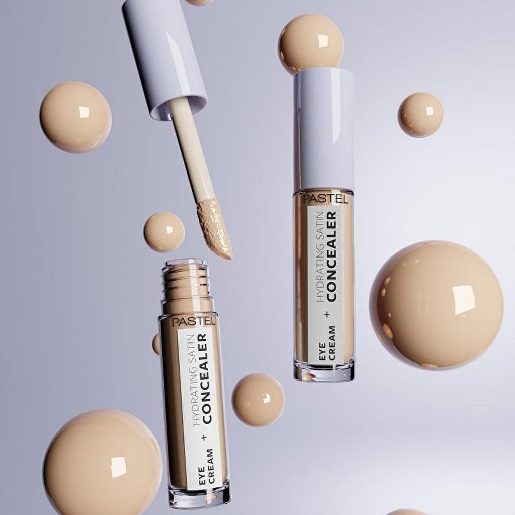 Pastel Makeup Eye Cream Concealer: 2-in-1 Hydrating Satin Concealer & Brightening Eye Cream for Dark Circles