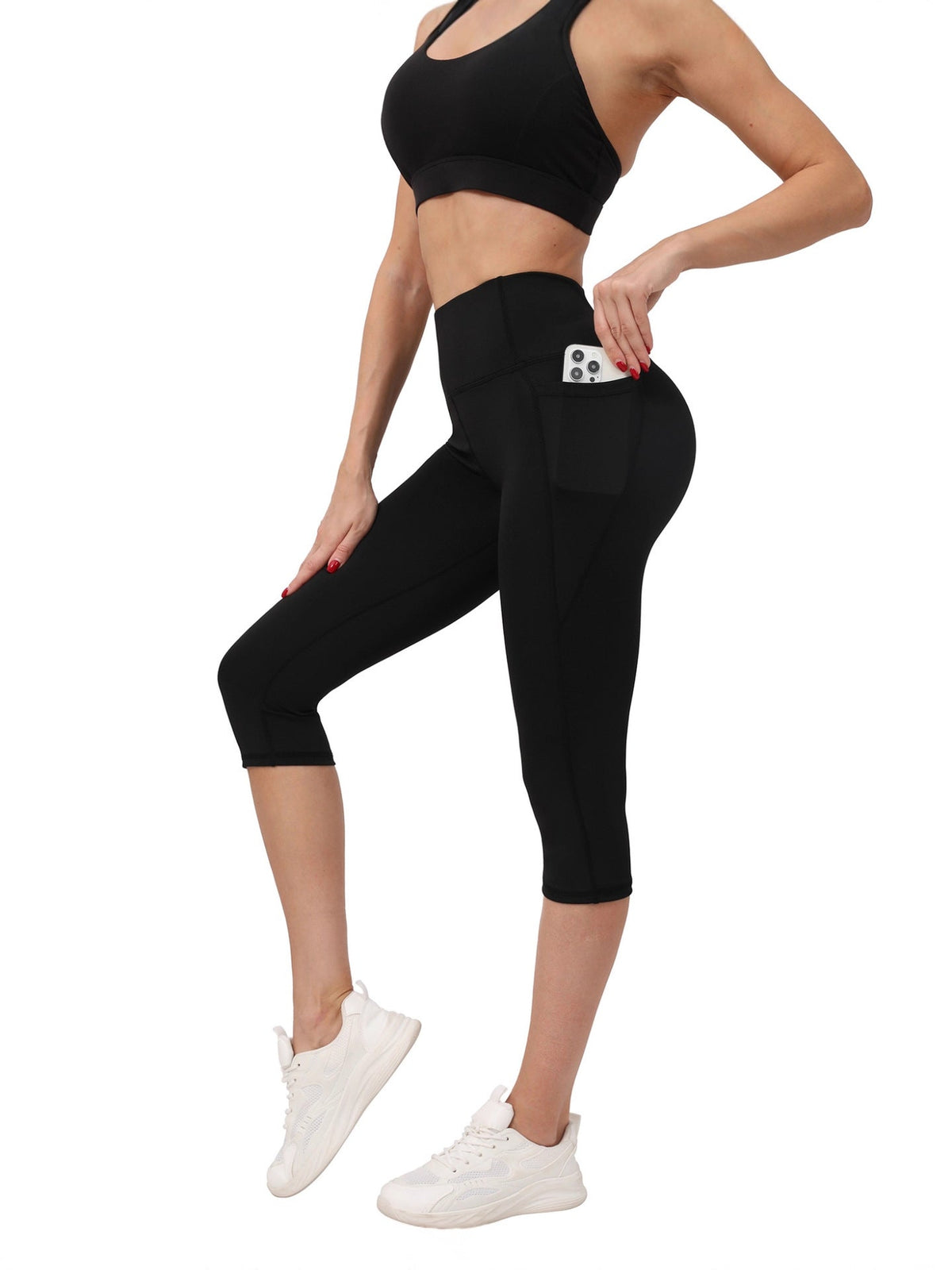 Cross-Border Yoga Pants For Women With Pockets, Outdoor Sports Pants, High-Waisted, Waist-Cinching, Butt-Lifting, Quick-Dry Leggings, Breathable And Quick-Dry