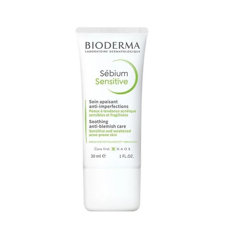 Bioderma Sebium Sensitive 30 Ml - Sensitive Skin Care for Acne-Prone Skin, Hypoallergenic & Fragrance-Free