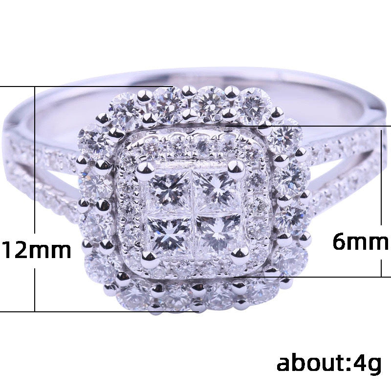 Europe And The United States Hot New Classic Women's Micro Inlaid Zircon Wedding Ring Wish Explosive Jewelry Wedding Ring In Stock