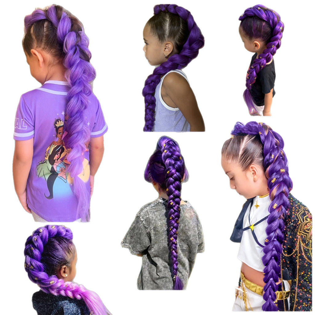 Cross-border Foreign Trade European And American Wigs, Witch Hunt Team, Rumi Ponytail, Colorful Elastic Rope Braided Ponytail Wig