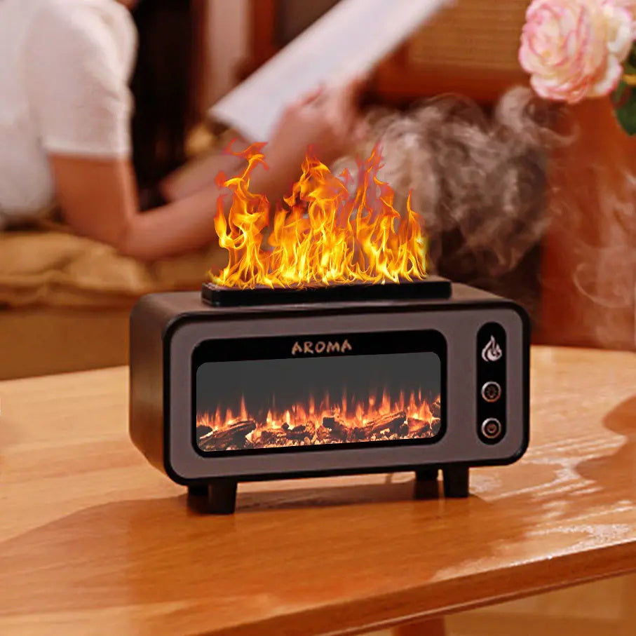 Ultrasonic Flame Humidifier 200ml 3D Fire