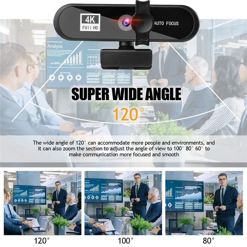 2K 4K Conference Webcam Autofocus USB Web Camera Laptop Desktop For Office Meeting Home With Mic 1080P HD Webcam For Video Conferencing Recording and Streaming
