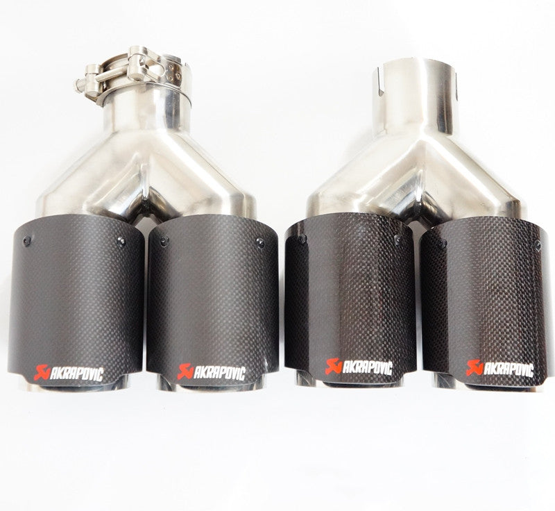 One Modified Two Tail Throat Car Decorative Exhaust Pipe