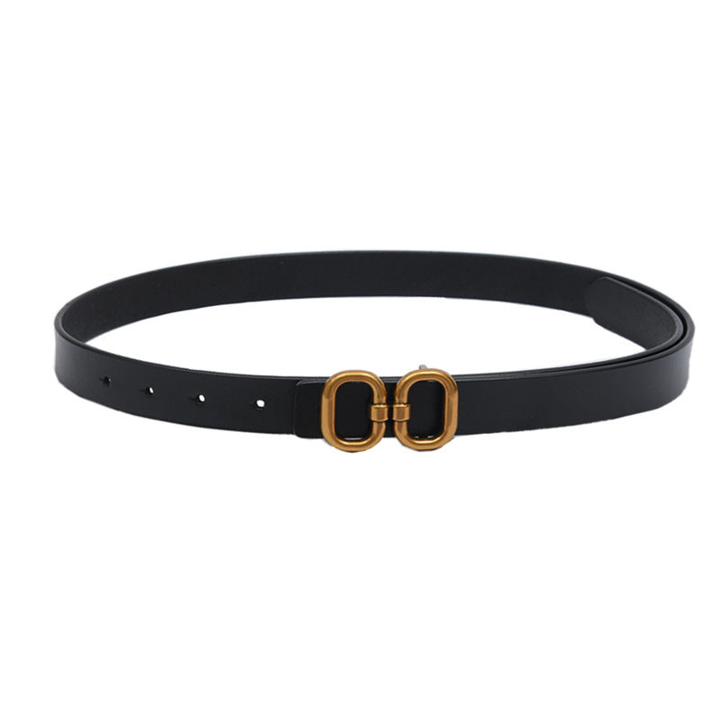 Women's Jeans Versatile Cowhide Belt