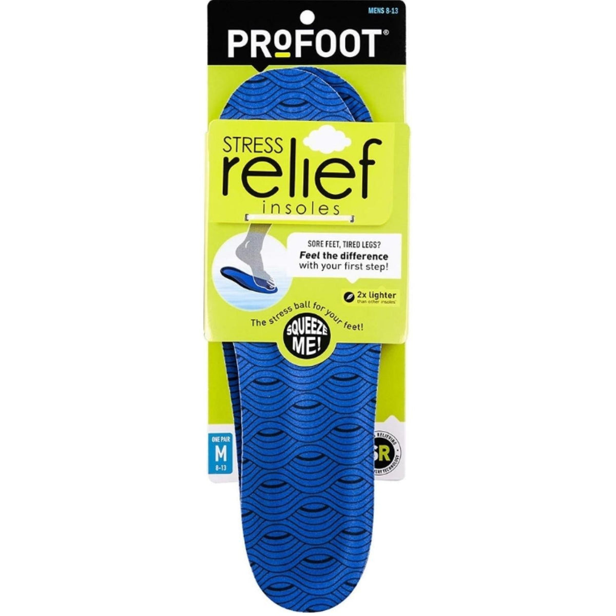 Profoot Stress Relief Insole, Men 8-13, 1 Pair