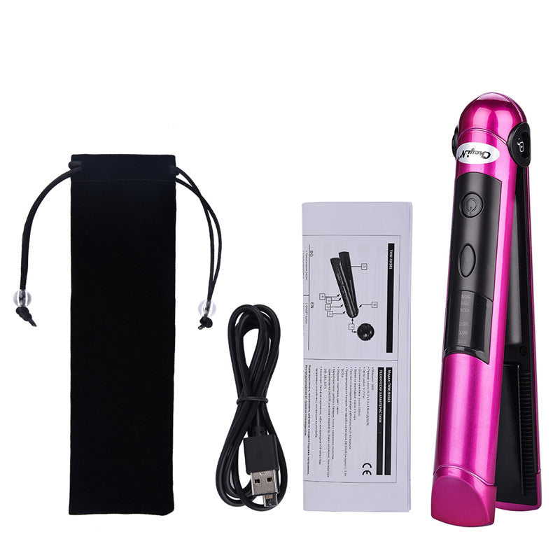 USB Charging Volume Straight Dual-purpose Hairpin Straightener Portable Mini-wireless Charging