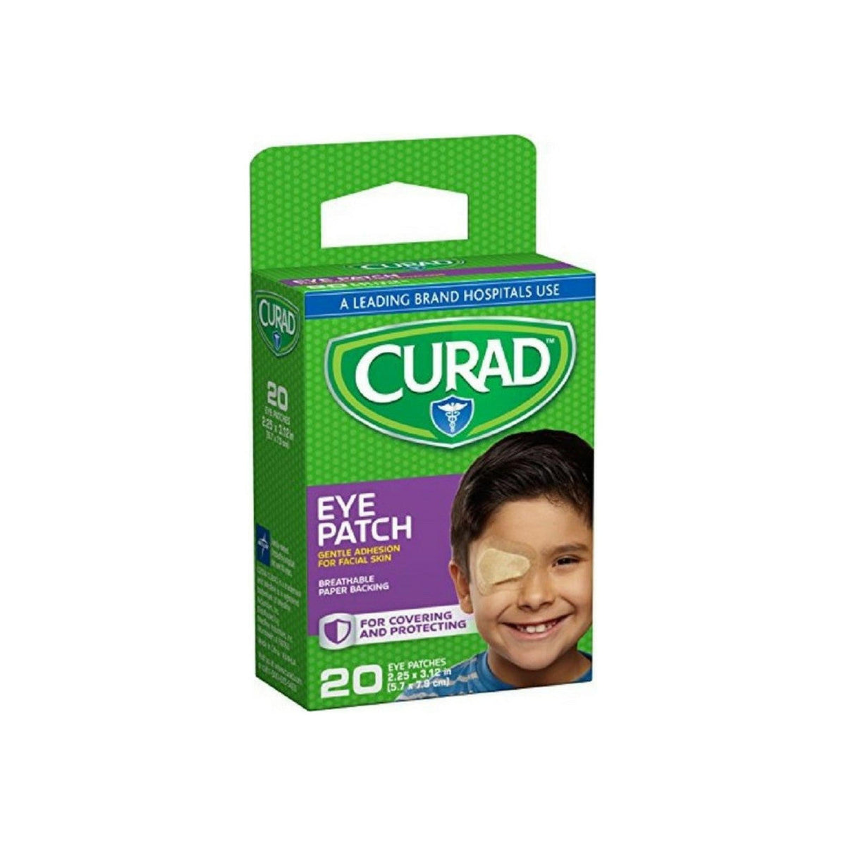 Curad® Adhesive Eye Patch, 2-/14" x 3-1/8", 20-Pack