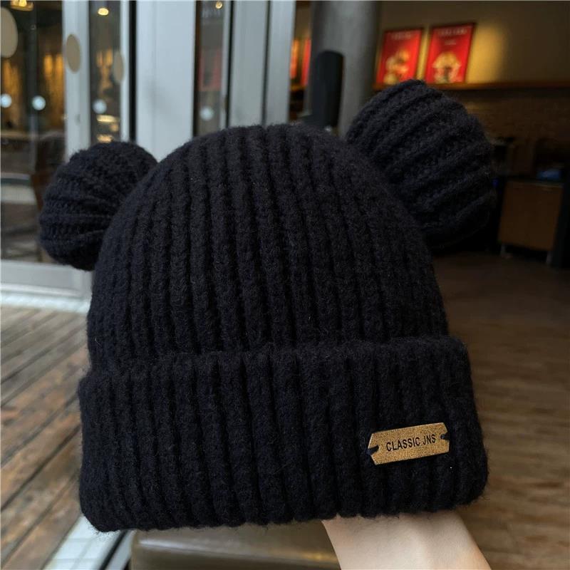 Autumn And Winter Bear Ears Wool Warm Hat