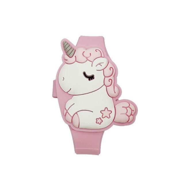 3D Childrens Watch Cute Unicorn LED Electronic Kids Watches Boys Girls Silicone Toy Wristwatches Learning Time 3D Cute Toddler Shape Clamshell Design Kids Digital Led Watch For Kids Birthday Presents Gifts