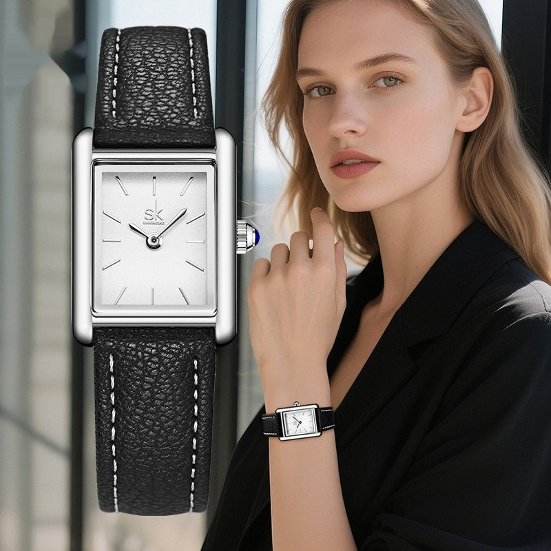 Watch Retro Minority Watch Fashion Waterproof Quartz Watch High Sense Small Square Watch