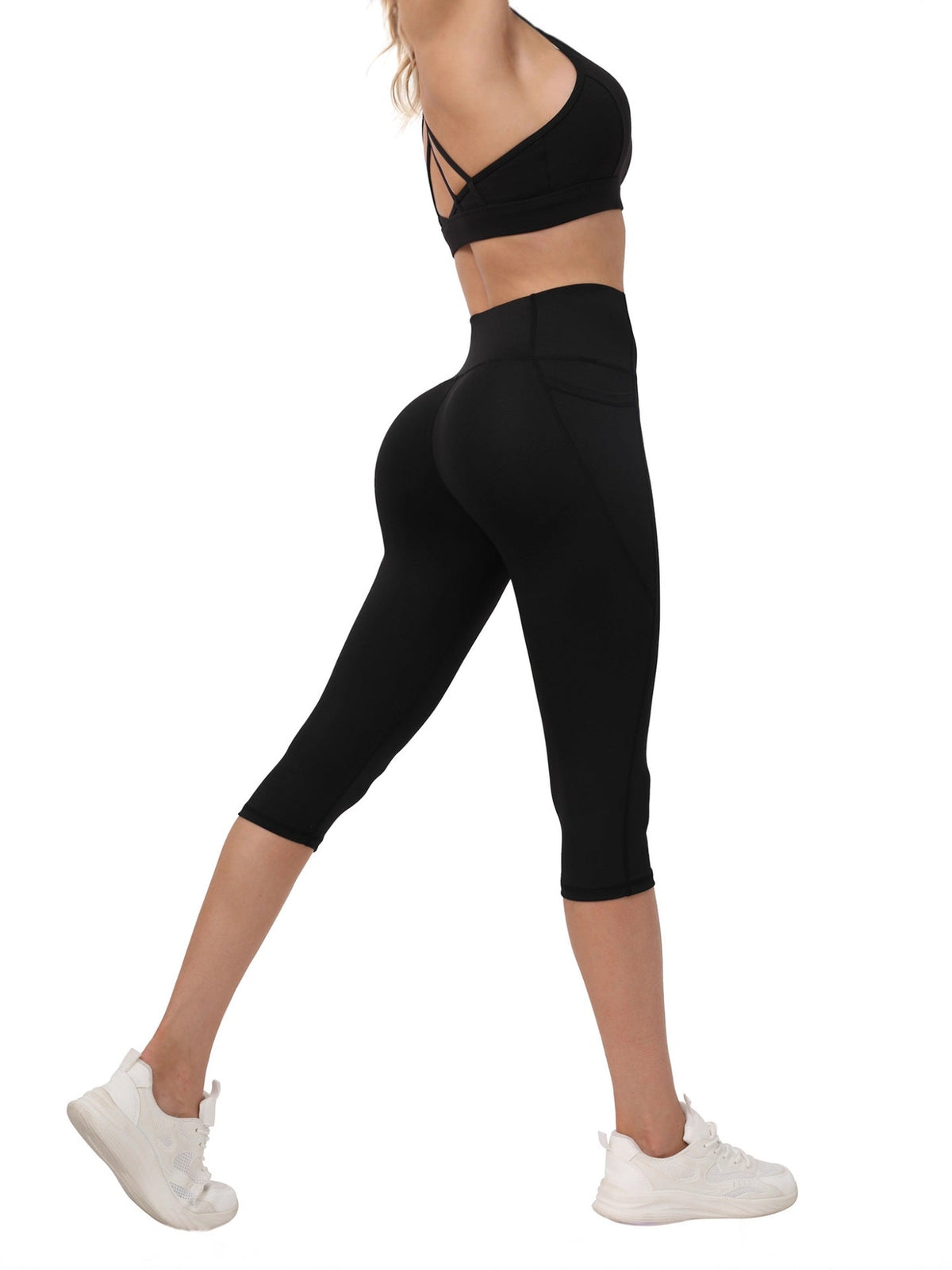 Cross-Border Yoga Pants For Women With Pockets, Outdoor Sports Pants, High-Waisted, Waist-Cinching, Butt-Lifting, Quick-Dry Leggings, Breathable And Quick-Dry